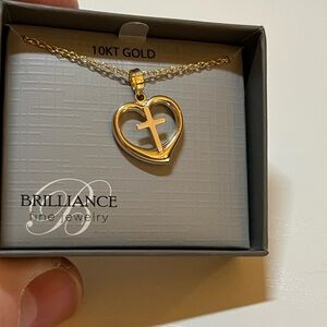 Solid 10K Heart Pendant